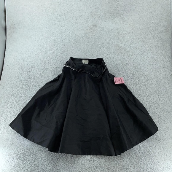 Kate Spade New York Skirt Women's 4 Black Louella A-Line‎ Belted Party NJMU1430